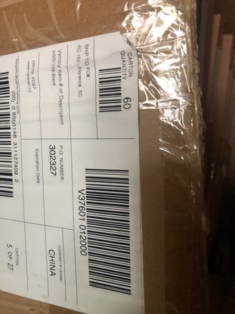 A case of 60 Hand Sanitizer AV lights 