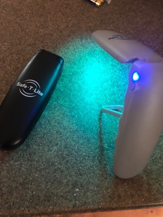 A case of 60 Hand Sanitizer AV lights 