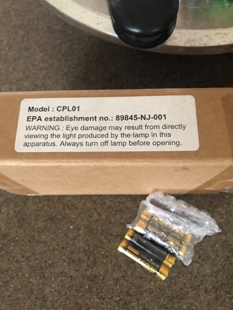 A case of 60 Hand Sanitizer AV lights 