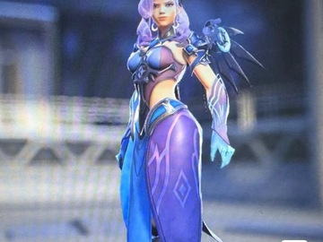 Selling with online payment: Overwatch Atlantic Mercy full set glowing cosplay 