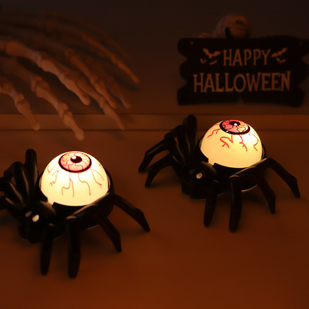Halloween Spider Back Eye Pearl Candle Lights - 24pcs