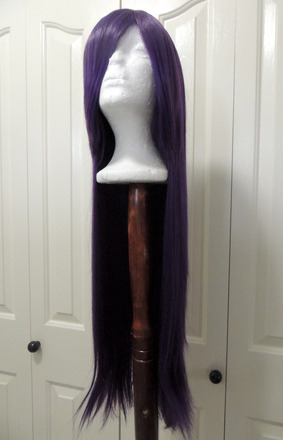 Plum Purple Long Silky Wig
