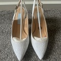 Selling: Charlotte Mills ‘Jill’ Pearl Encrusted Pointed Block Heel