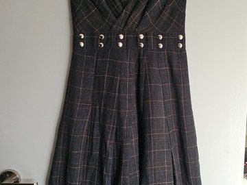 Selling: Plaid dress with silver detail