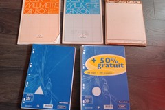 Vente: Lot de feuilles de classeur, calque et papier millimitré