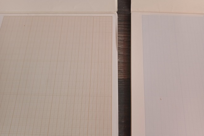 Lot de feuilles de classeur, calque et papier millimitré