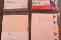 Vente: Lot de 5 jeux d'intercalaires 6 touches - neufs -