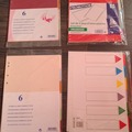 Vente: Lot de 5 jeux d'intercalaires 6 touches - neufs -