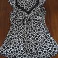 Vente: HAUT SUPER LEGER NOIR ET BLANC TAILLE 2