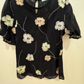 Selling: Kate Sylvester - Black with floral embroidery blouse