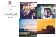 Vente: e-bon d’achat IndieCampers -location camping-car (140€)