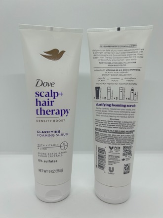 LOT Dove Beauty Clarifying Foaming Scalp Repairing Hair Scrub 9oz