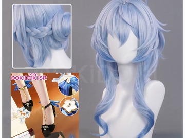 Selling with online payment: Genshin Impact DokiDoki Ganyu Twilight Blossom Shoes and Wig