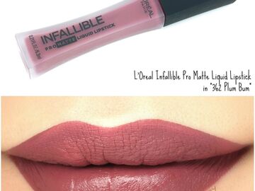 Bulk Lots: Case of 72 L'Oreal Plum Bum Infallible Pro Matte Liquid Lipstick 