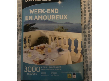 Vente: Coffret Wonderbox "Week-end en amoureux" (59,90€)