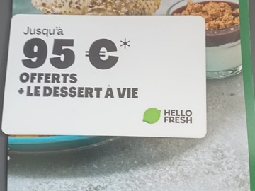 Vente: Carte cadeau Hello Fresh (95€)