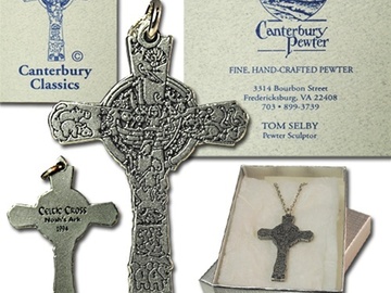 Checkout: 20 pcs-Canterbury Cross Necklaces-18" Pewter-boxed-$4 ea