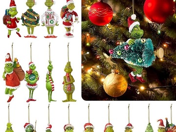 Checkout: 100pcs Christmas decorations cartoon Grinch pendants