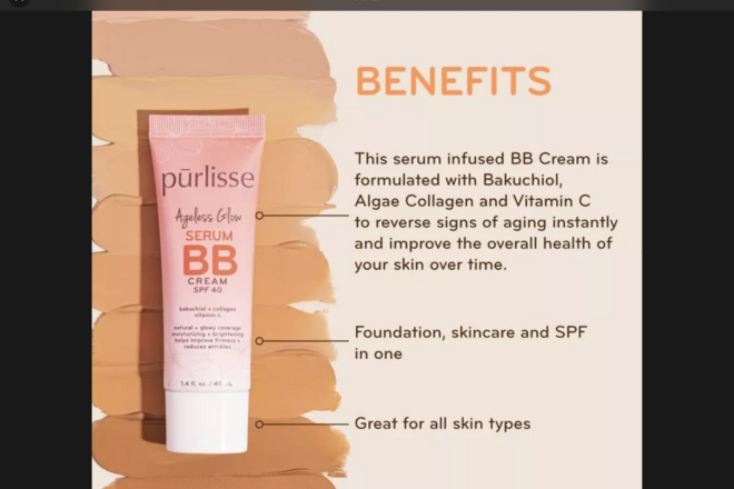 Purlisse Glow Serum BB Cream SPF 40  1.4 fl oz 24pc lot