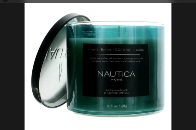 6 sets 3pc Nautica 14.5oz Soy Wax 3 Wick Candles Gift Sets