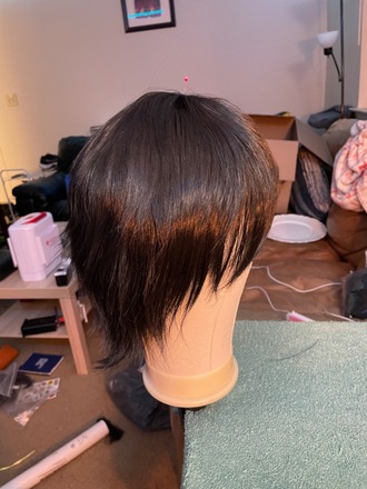 Short black wig