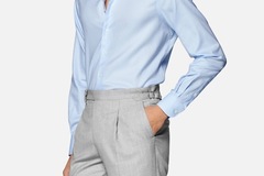 Selling with online payment: 3 Light blue Royal Oxford Slim Fit Shirt, Size 15 3/4