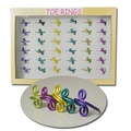 Checkout: 144 pcs-Neon Toe Rings with Display-$.39pcs