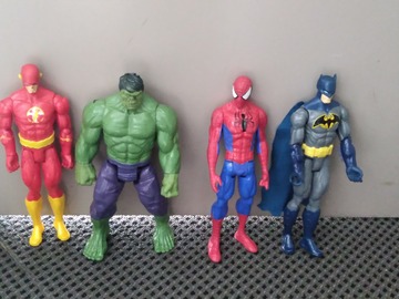 Selling with online payment:  Action Figure spiderman Hulk superman batman + more 5 for  each