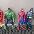 Selling with online payment:  Action Figure spiderman Hulk superman batman + more 5 for  each