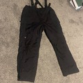 Winter sports: View from black ski pants