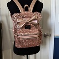 Selling with online payment: Rose Gold Sequin Minnie Loungefly Backpack