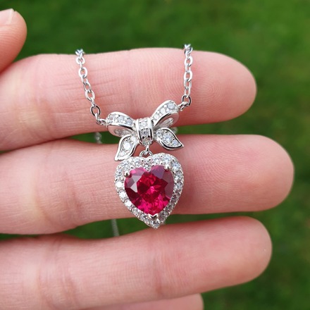 Birthstone necklaces, 925 sterling silver, AAAA cubic zirconia