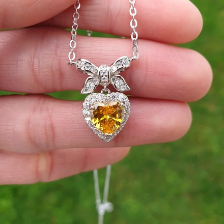 Birthstone necklaces, 925 sterling silver, AAAA cubic zirconia