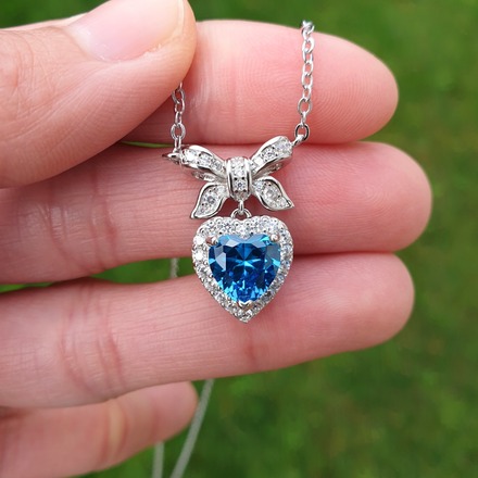 Birthstone necklaces, 925 sterling silver, AAAA cubic zirconia