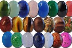 Bulk Lots: 100Genuine Semi Precious 18/13mm Oval Cabachons- $.99 pcs