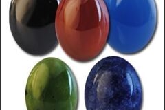 Bulk Lots: 100--Genuine Semi Precious 25/18mm oval stones $1.25 pcs