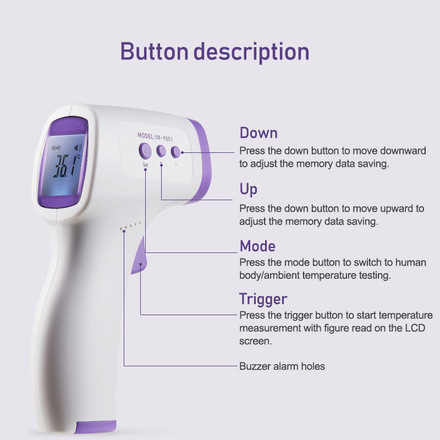 Non-contact Infrared Portable Thermometer- Battery Operated