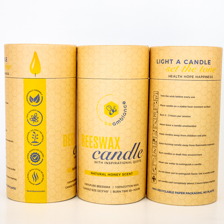 Pure Beeswax Pillar Candles