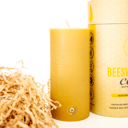 Pure Beeswax Pillar Candles