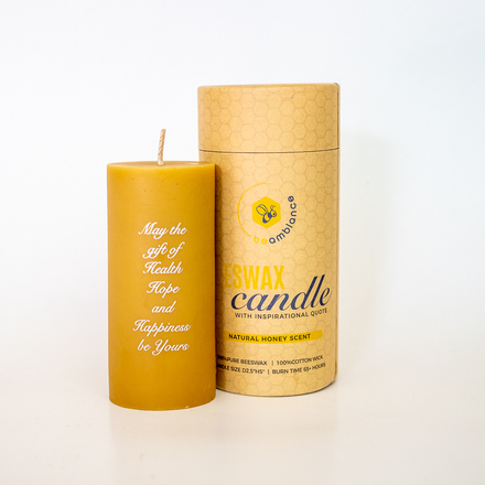 Pure Beeswax Pillar Candles
