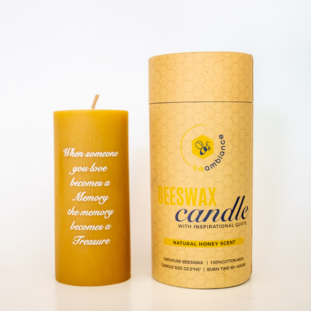 Pure Beeswax Pillar Candles