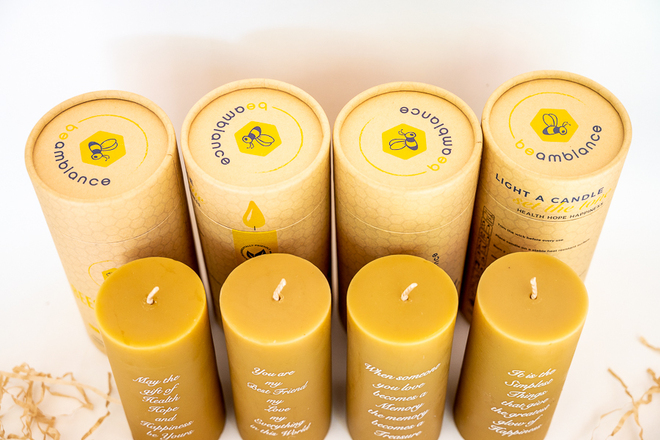 Pure Beeswax Pillar Candles