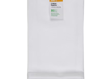 Selling: 100 x cotton napkins, white