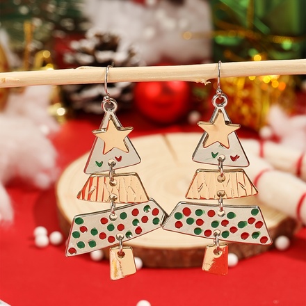 40 Pairs Charming Christmas Tree Dangle Earrings