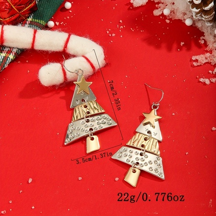 40 Pairs Charming Christmas Tree Dangle Earrings