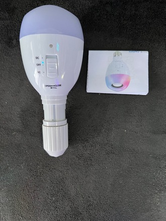 Rechargeable LED flash light bulb blue tooth speaker 5 unit