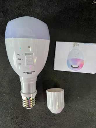 Rechargeable LED flash light bulb blue tooth speaker 5 unit