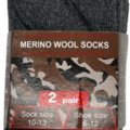 Bulk Lots: 36 MERINO WOOL MEN'S SOCKS 2PACKS