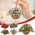 Bulk Lots: 250pcs Christmas flower basket decoration hanging ornaments