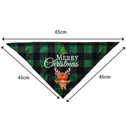 100pcs - Christmas pet dog cat triangle bandana bib